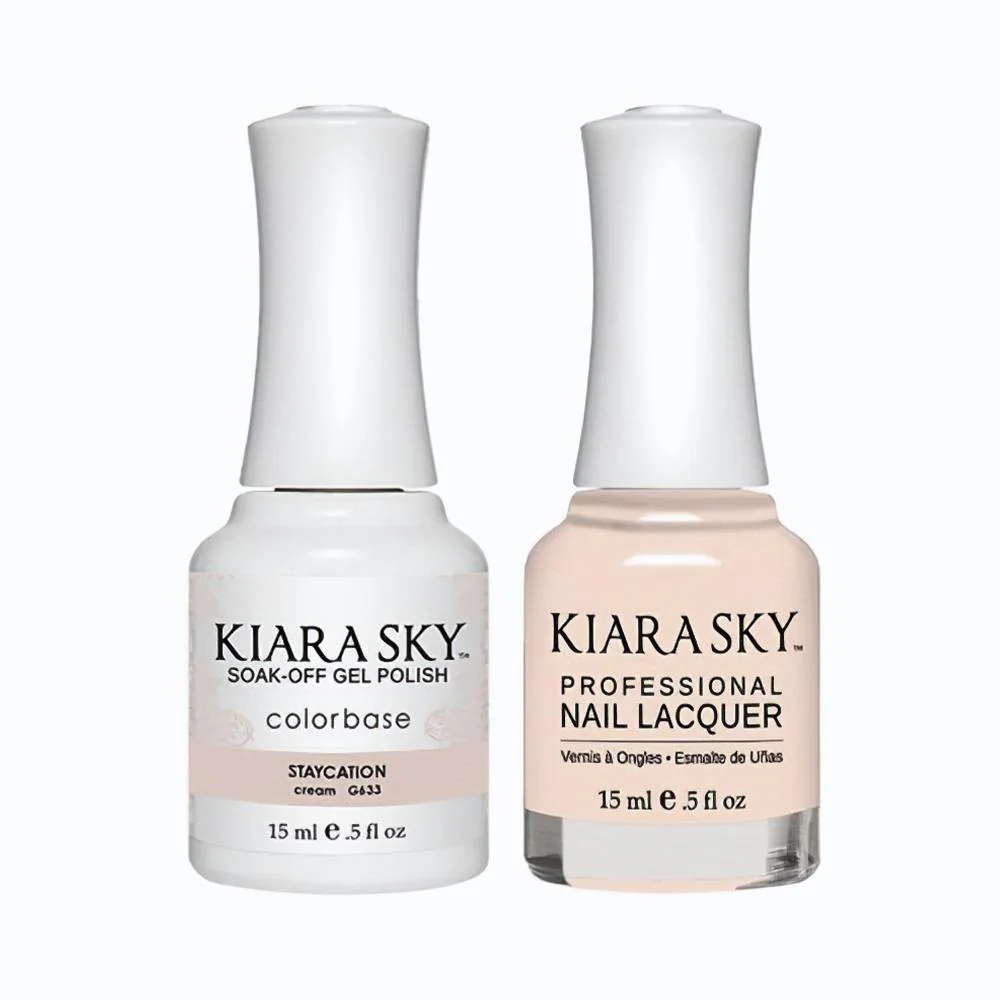 Kiara Sky 633 Staycation - Kiara Sky Gel Polish & Matching Nail Lacquer Duo Set - 0.5oz