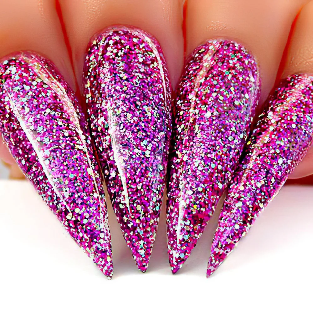 Kiara Sky Gel Nail Polish Duo - 430 Glitter Purple Colors - Purple Spark - Image 3