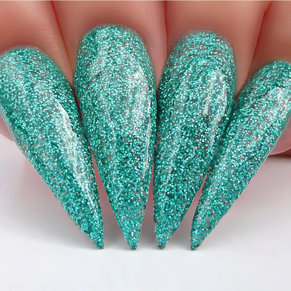 Kiara Sky Gel Nail Polish Duo - 517 Green Glitter Colors - Vegas Strip - Image 3
