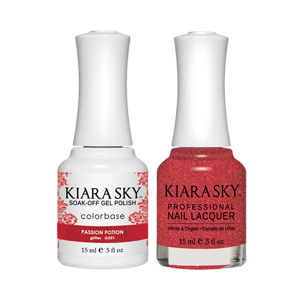 KIARASKY Holiday Gift Bundle: 4 Gel & Lacquer, 1 Base Gel, 1 Top Gel - 555, 505, 554, 551 - Image 3